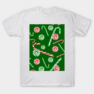 Peppermint dream on green T-Shirt